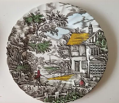 Vintage Myott Transfer Plate With Hand Painting The Hunter Sepia • £19.99