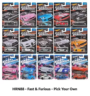 Hot Wheels Fast And Furious Mainline Basic HNR88 - Pick Your Own • $7