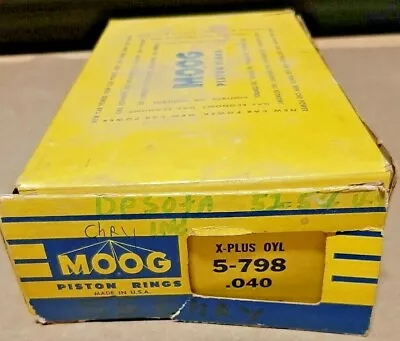 1955 Chrysler Dodge Desoto 8 Cyl Piston Ring Set Moog #: 5-798 .040 3 5/8  Bore • $75