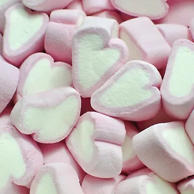 Marshmallow Hearts Pick N Mix Retro Love Sweets Valentines Party Wedding Favours • £6.95