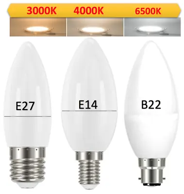 £0.99 • Buy Energy Saving Led Candle Lamp Light Bulbs B22 E27 E14 Bayonet Screw Cap Everyday