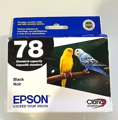 NIB EPSON 78 Claria Hi-Definition BLACK Ink Cartridge (T078120)  Exp 06/2011 NEW • $13.99