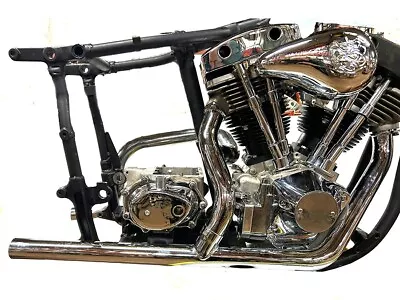 1970-1984  Harley Davidson FL Shovelhead Dual Crossover Chrome Exhaust System • $495.04