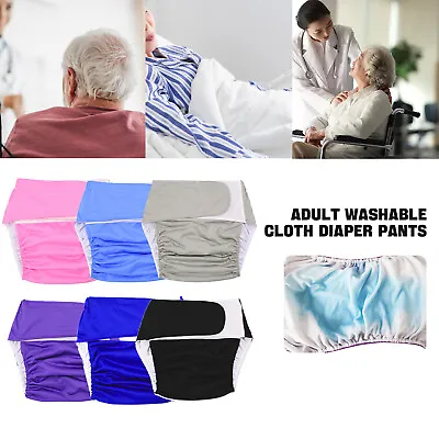 Adult Cloth Diaper Nappy Reusable Washable Incontinence Diaper For Men Women UK • £11.88
