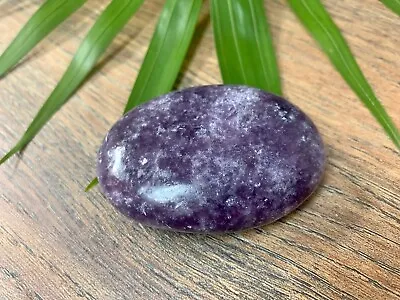 Lepidolite Palm Stone Large Soap Stone Flat Therapy Meditation Specimen Reiki • $15.29