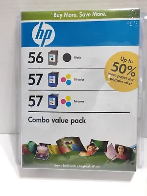 $8.98 • Buy Genuine OEM NO HP 56 Black ONLY 57 Tri Color Combo Pack Ink Cartridges EXP 4/10
