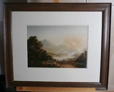 Lake Lucerne Switzerland - Fluelen - Le Blond / George Baxter Print - 1868 • £29