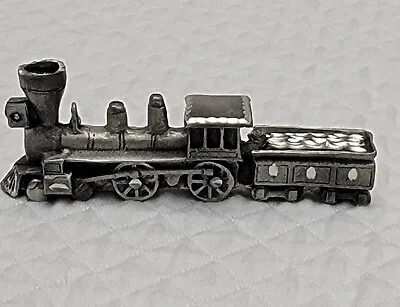 Vintage Steam Locomotive Train Coal Car Pewter Figurine 4  Long • $14.90