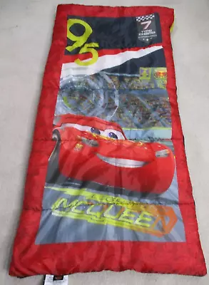 Cars Lightning McQueen Slumber Sleeping Bag Boys 28”x58” Zip Entry Kids Clean • $22.99