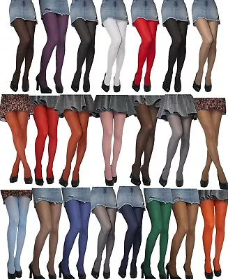 £4.99 • Buy Microfibre 60 Den Or 40 Den Tights By Various Colours Size S - XXL