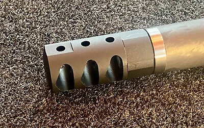 Muzzle Brake 6.5mm Lite Weight Self Timing  3 Port 5/8-24 Thread. • $75