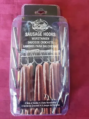Bradley Smoker Chrome-Plated Steel Sausage And Meat Hook 4 Pack • $24.99