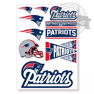 New England Patriots NFL Football High Quality Printed Vinyl Decal Sticker Set • $14.95