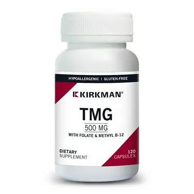 TMG With Folinic Acid And Methyl B12 500mg 120 Capsules - Kirkman Laboratories • £49.35
