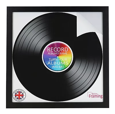 12  Vinyl Record Frame Wall Album Art Display Frame For LP Cover Sleeve Black • £9.50