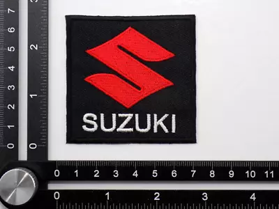 SUZUKI EMBROIDERED PATCH IRON/SEW ON ~2-5/8''x 2-5/8  MOTORCYCLE RACING HAYABUSA • $6.99