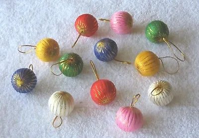 Christmas Ornaments Mixed Colors Foam Mini Non Shatter Balls Miniature Tree 12 • $8.95