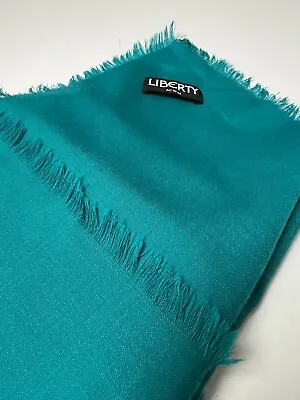 Liberty Fine Pure Wool Shawl Scarf In Stunning Emerald Green 55in Square NWOT • £40