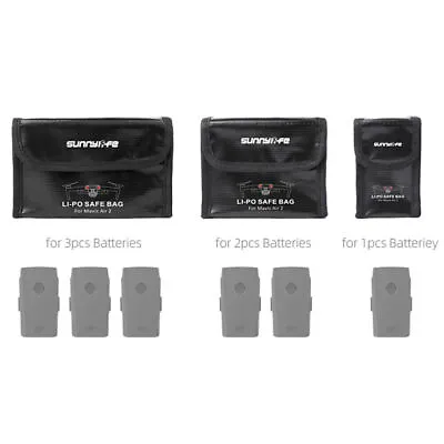 $15.09 • Buy Explosion-proof Lipo Battery Safe Storage Bag Case Protector For DJI Mavic Air 2