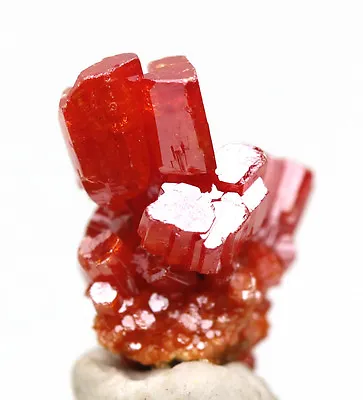 Vanadinite Specimen Crystal Cluster Mineral Geronimo Mine AZ W/ Case & ID Card • $5.99