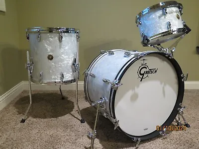 Gretsch USA Custom Drums: 20  Bass Drum 12  14  Toms Marine Pearl Finish 2023 • $2740