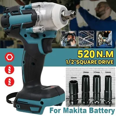 £29.99 • Buy 520Nm Impact Wrench Ratchet Cordless Screwdriver Brushless For Makita 18V