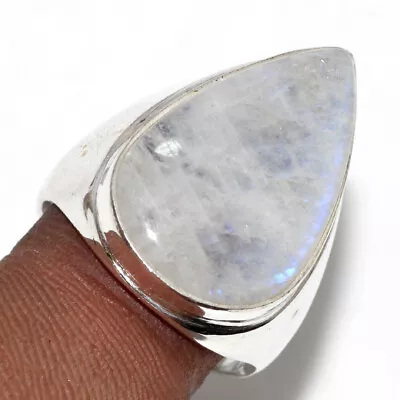 Rainbow Moonstone 925 Silver Plated Man's Ring US 8.5 Valentine Gifts GW • $3.99