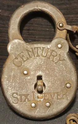 Antique Yale Century 6 Lever Lock Yale & Towne Mfg. Stamford Conn Padlock NO KEY • $24.95