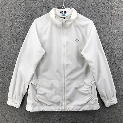 Oakley Full Zip Windbreaker Jacket Golf Women’s Size Medium White 6689 • $24.61