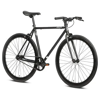 AVASTA 700C 50 In Single Speed Loop Fixed Gear Urban Commuter Fixie Bike Black • $215.99