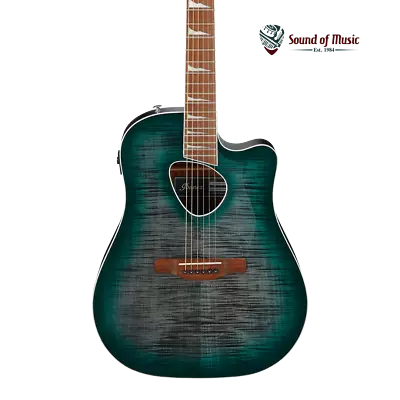 Ibanez ALT30FM Altstar Flamed-Top Acoustic-Electric Guitar - Emerald Doom Burst • $399.99