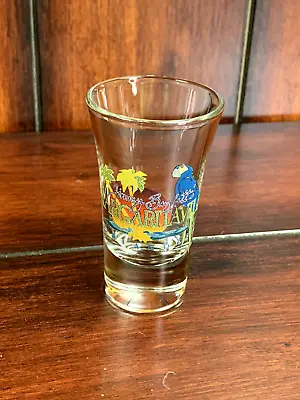 Jimmy Buffet's Margaritaville Flared Shot Glass ORLANDO Blue Parrot 3.5  • $7.99