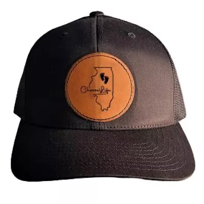 Illinois Choose Life Leather Patch Hat Pro-Life Hat Black • $35