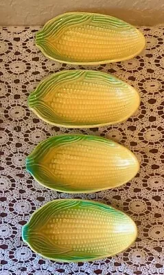 Pretty Vintage 4 Pc Set Corn Cob Dishes Plates • $18.99