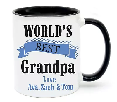 World's Best Grandpa Coffee Cup Mug Personalised Birthday Fathers Day Gift  • $15.95