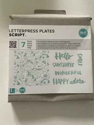 L Letterpress Script Letterpress Plate Set Sayings Flower Floral Background • $9.95