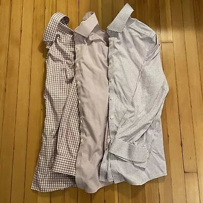 Charles Their Extra Slim Fit Purple Dress Shirt Set Of 3  • $20