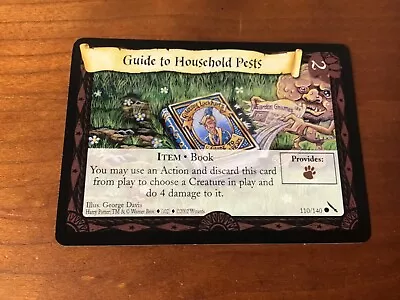Harry Potter TCG CCG Chamber Of Secrets - Guide To Household Pests 110/140 • $1.50