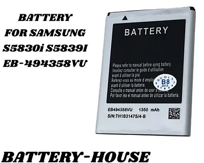 2X New Battery For Samsung Galaxy Ace GT S5839i S6310 EB-494358VU FAST FREE POST • £3.49