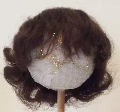 6-6 1/2” Full Cap Baby/ Toddler Or Child Medium Brown English Mohair Doll Wig • $20