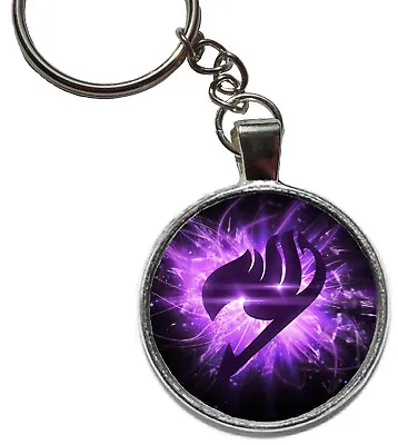 Fairy Tail Anime Manga Figure Keyring Purple Natsu Lucy Erza Gray Happy Tale Key • £3.99