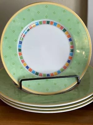 Villeroy Boch Twist Alea Verde 3 Dinner Plates 3 Salad Plates 3Coffee Cups. • $90