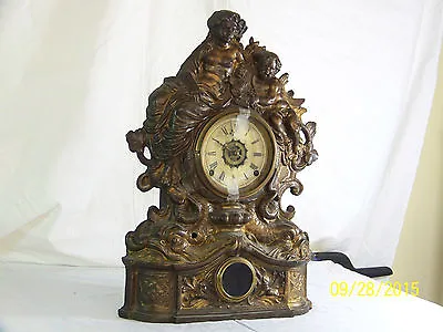 Antique 1850's Waterbury Metal Mantle / Floor Clock • $1062.50