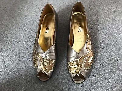 £12.99 • Buy Vintage Lotus Bronze And Gold Coloured Open Toe Shoes