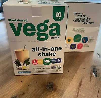 Vega One Organic All-In-One Shake French Vanilla 10 (1.4 Oz Packs) Exp.07/24 • $15