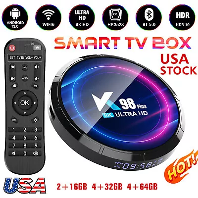 K98 Plus 8K Android 13.0 TV BOX RK3528 5G WiFi6 BT5.0 Media Player Streamer E8V4 • $36.99