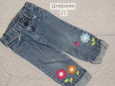 2T Gymboree Smart And Sweet Bird & Flower Embroidery Jeans • $4.75