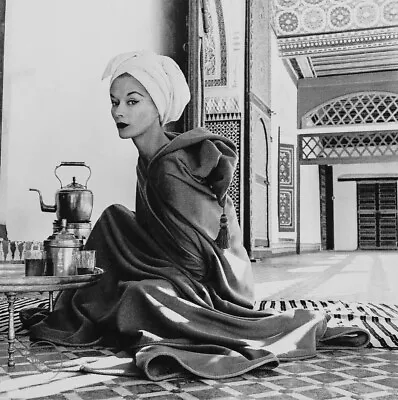 1951 Vintage Irving Penn Woman Lisa Palace Marrakesh Morocco Engraving Art 12x12 • $77.29