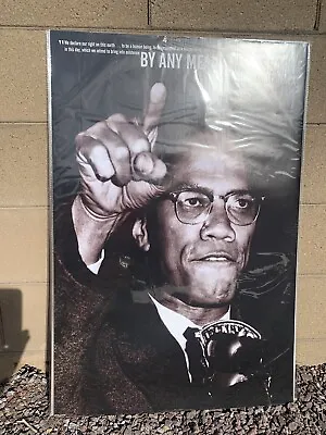 Malcolm X By Any Means Possible 1960s Civil Rights Wall Art Poster Print • £9.49