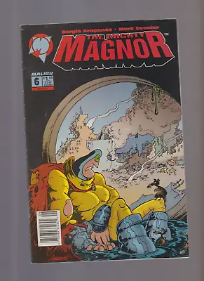 MALIBU THE Mighty Magnor #6 (1994) Sergio Aragones COVER NEWSSTAND LAST ISSUE • $6.50